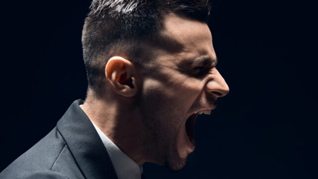 angry man yelling