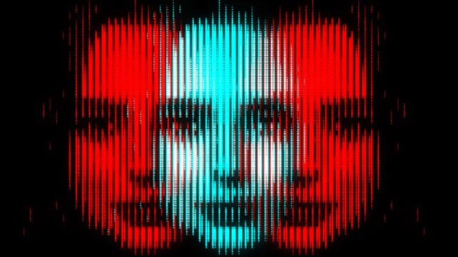 blue and red faces