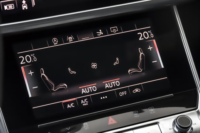 Car control aircon touchscreen panel