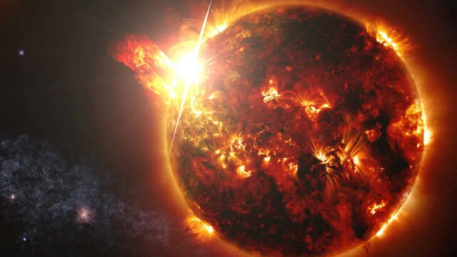 illustration of a cme on another star