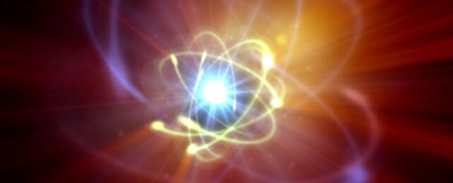 glowing atom