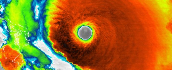 Heat map of a hurricane