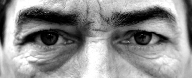 Mans Eyes Black And White