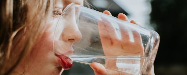 Girl drinking water