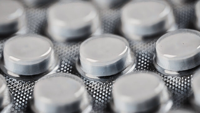 White tablets in a blister pack